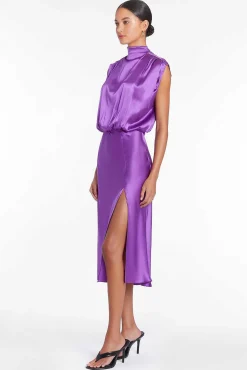 Store Franny Silk Dress Women Midi Dresses
