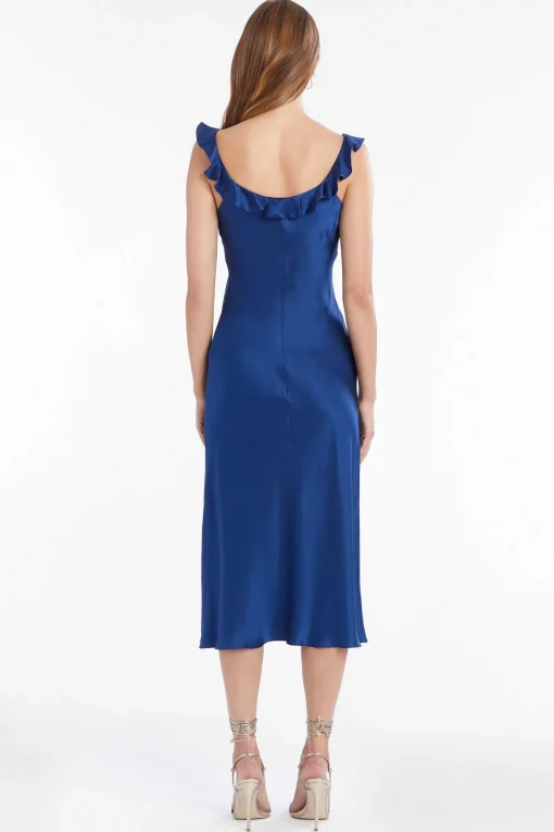 Hot Maelyn Silk Dress Women Midi Dresses